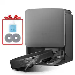 Roborock - Saros 20X Thin, Self-Lifting Robot Vacuum and Mop , 36,000 Pa Suction Hyper Force and Multi-Fuction new RockDock - Black