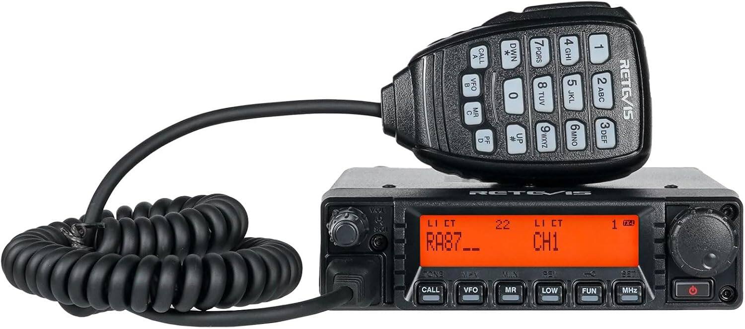 Retevis RA87 GMRS Mobile Radio, High Power Mobile Transceiver Base ...
