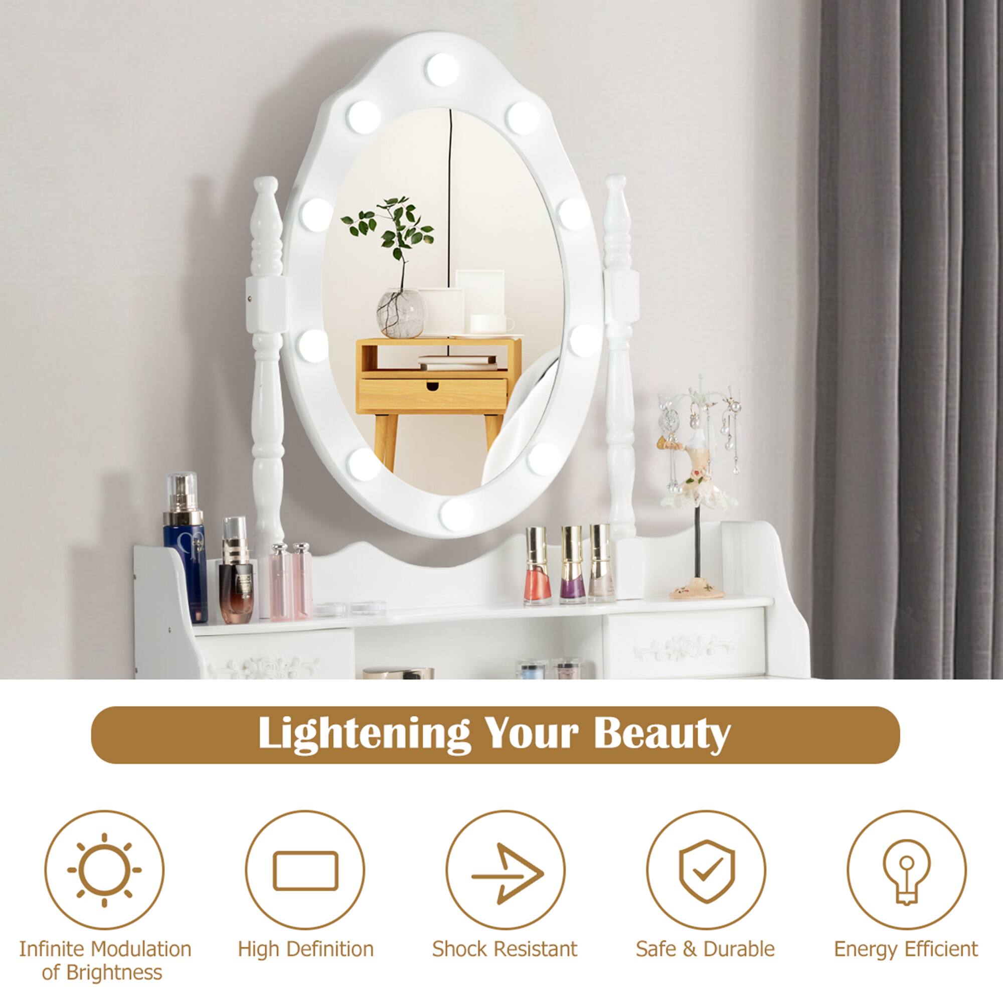 Lightening Your Beauty

- Infinite Modulation of Brightness
- High Definition
- Shock Resistant
- Safe & Durable
- Energy Efficient