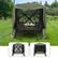 Alt View 16. Costway - 6.7 FT x 6.7 FT 4-Panel Pop up Camping Gazebo Quick-Set with 2 Sunshade Cloths Green - Green.