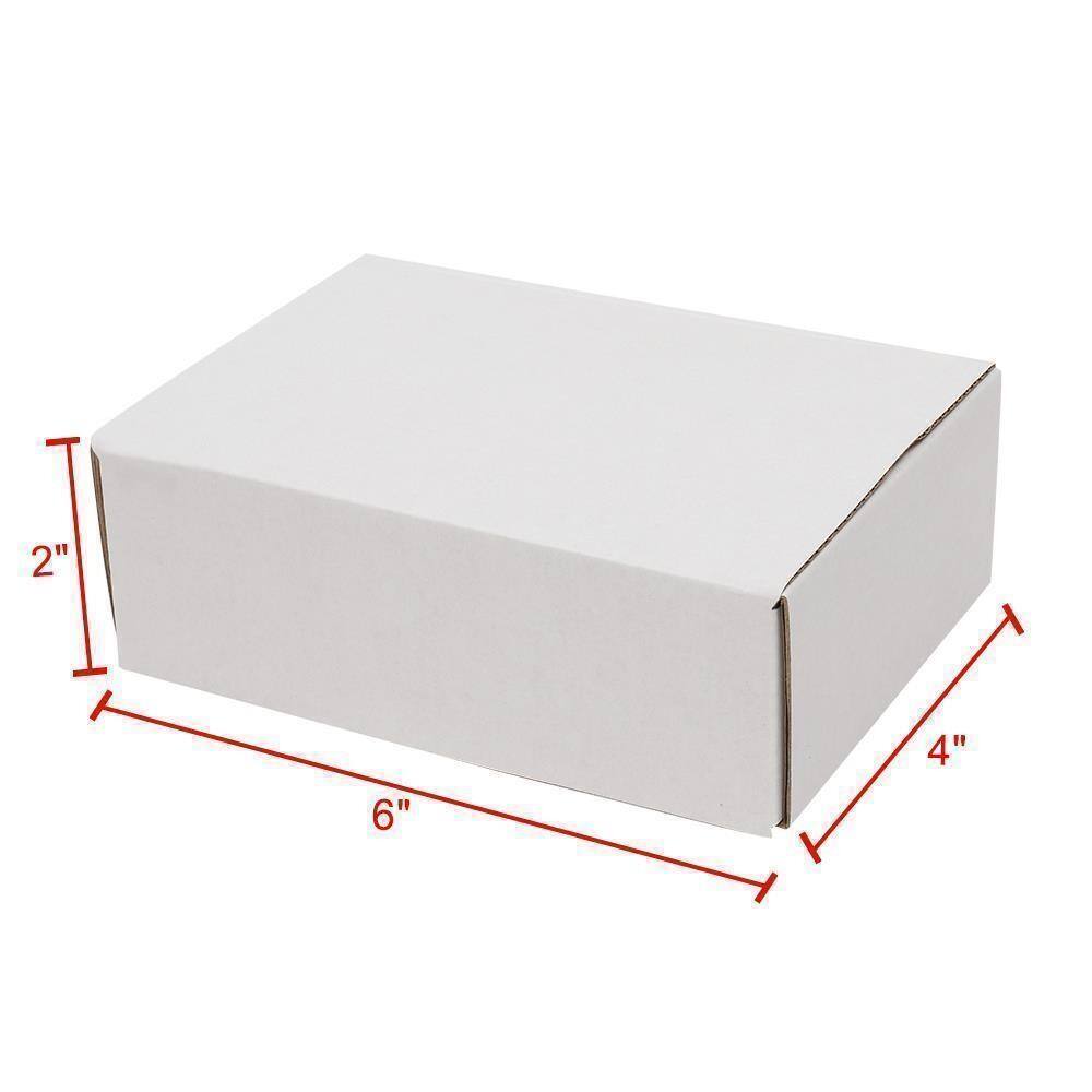 Alt View 7. Winado - 50 - 6x4x2 White Corrugated Shipping Mailer Carton 50 Pack Packing Fold Box for UPS, USPS, FedEx, DHL, and More Shipping - White.
