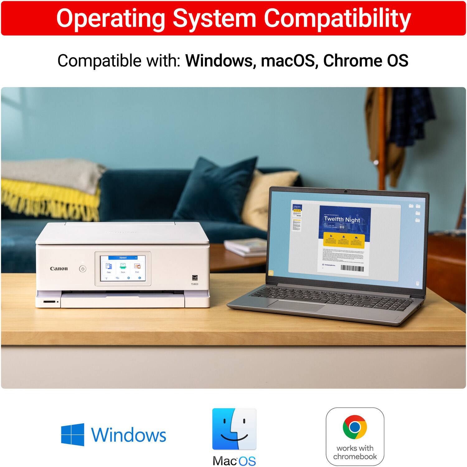 Operating System Compatibility

Compatible with: Windows, macOS, Chrome OS

Windows

macOS

works with chromebook