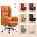 Alt View 8. Brick Attic - 500LBS Plus Ergonomic Office Chair with Footrest, Wide Cross Legged Executive Chair with Reversible Armrests, 120°Tilt - Caramel.