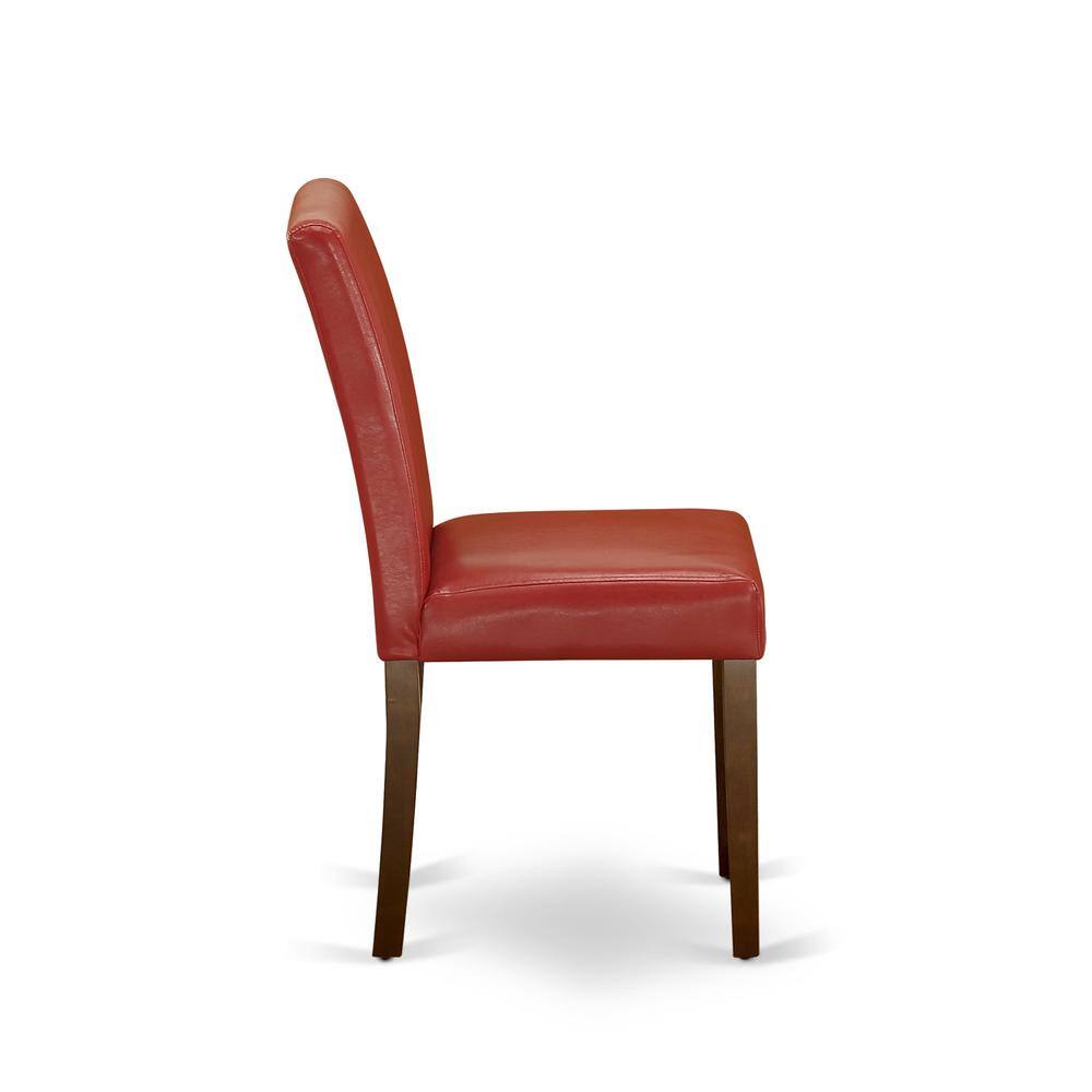 Alt View 1. East West Furniture - AMAB3-MAH-72 3 Piece Dining Table Set - 1 Kitchen Table and 2 Firebrick Red Dining Chairs - Mahogany Finish - Mahogany.