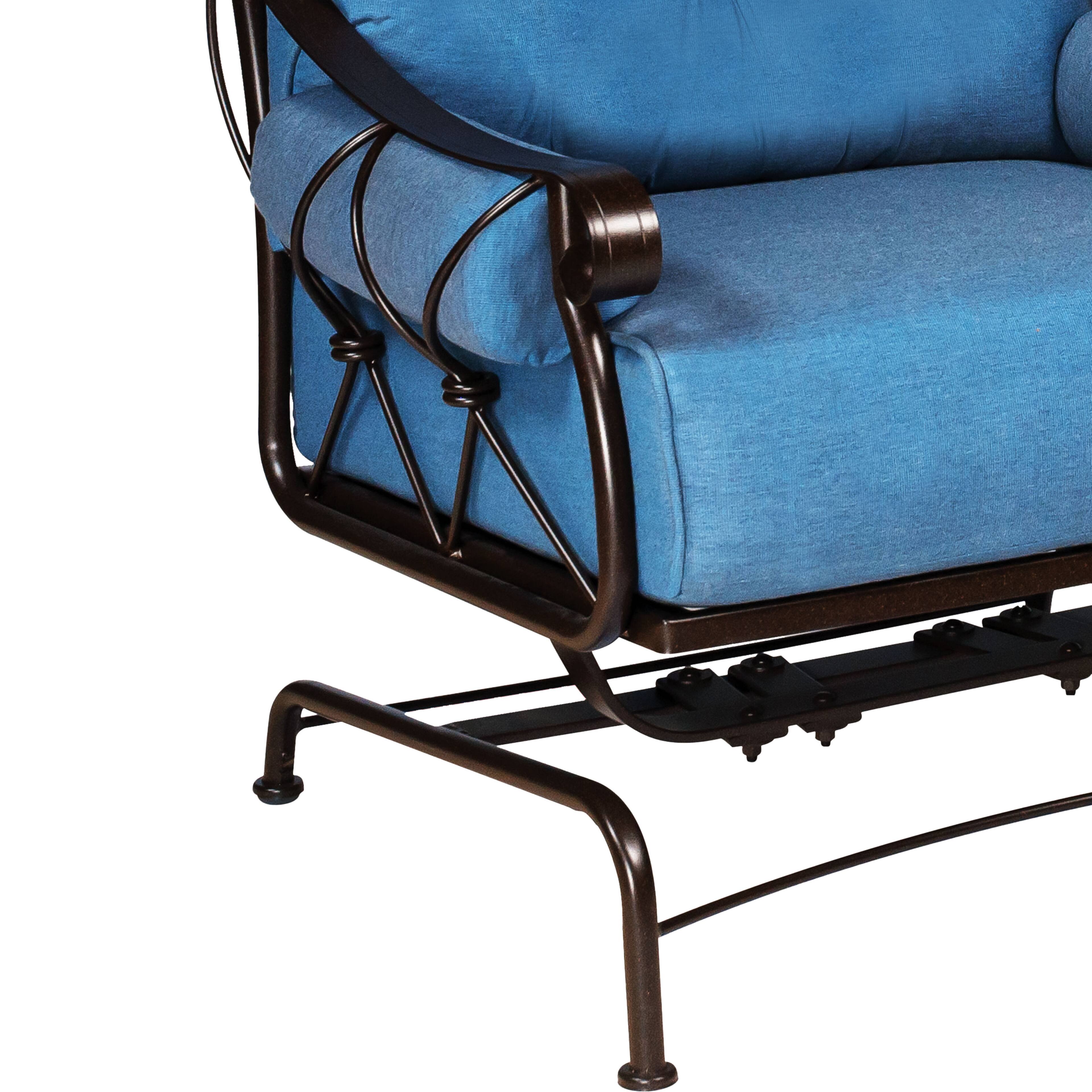 Alt View 4. Four Seasons Courtyard - Four Seasons Courtyard Uptown 3 Piece Chat Set w/ 2 Rocker Chairs & 1 Side Table - Blue.