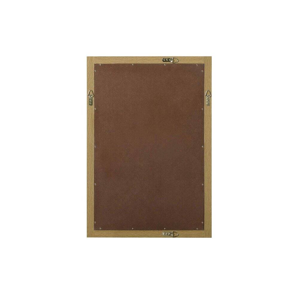 Angle. Elegant Kitchen and Bath - Noah Wooden Rectangle Mirror 22 x 32 in Honey Brown - Honey Brown.
