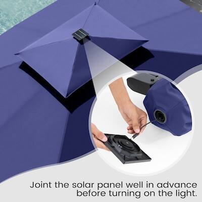 Join the solar panel well in advance before turning on the light.