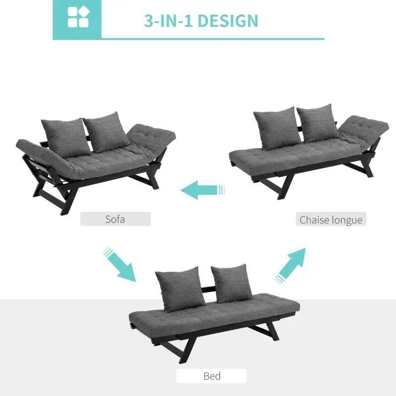 3-IN-1 DESIGN

Sofa

Chaise longue

Bed
