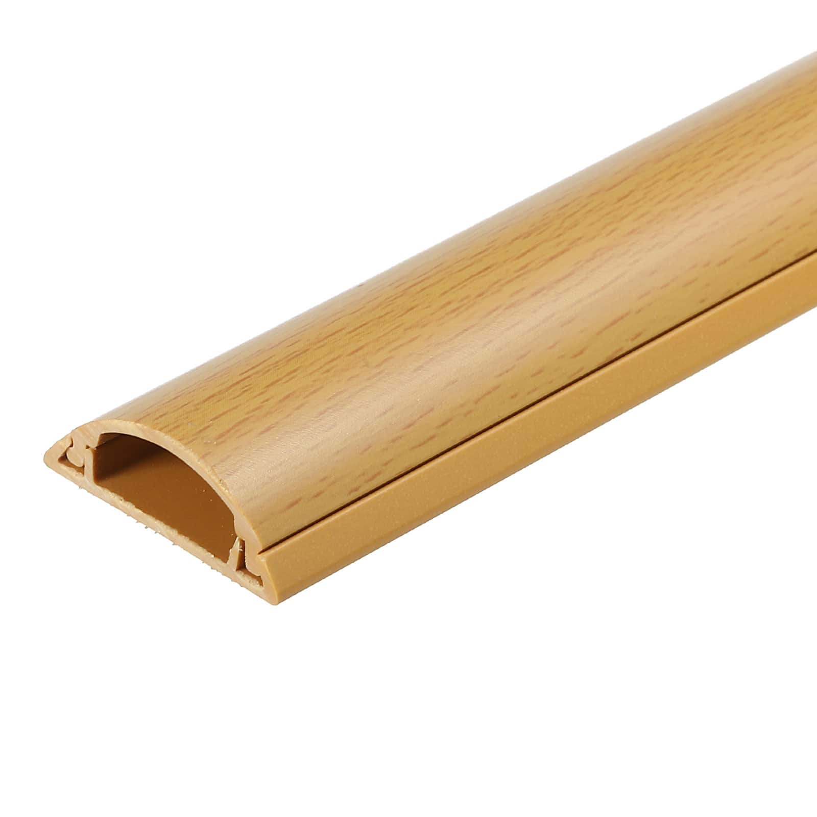 Unique Bargains - Floor/Wall Cable Raceway Cord Cover 39"Lx1.2"Wx0.4"H Cord Hider Channel Self-Adhesive Grain - Wood