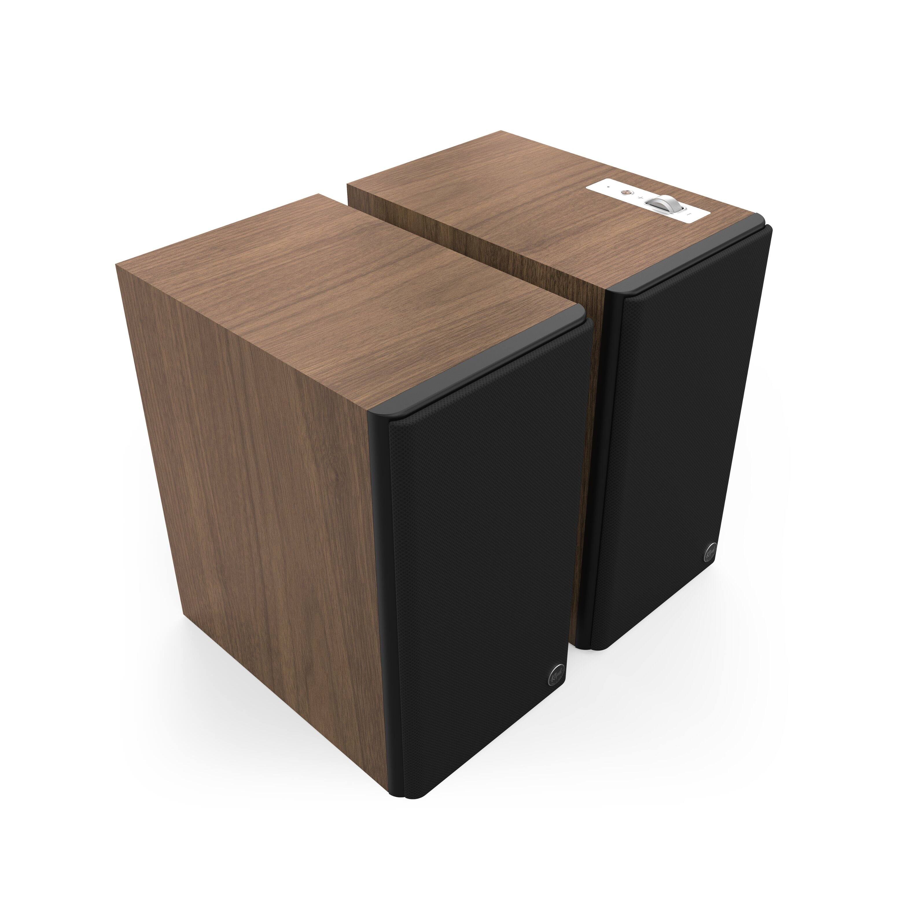 Alt View 1. Klipsch - The Sevens II Powered Bookshelf Speakers (Pair) - Walnut.