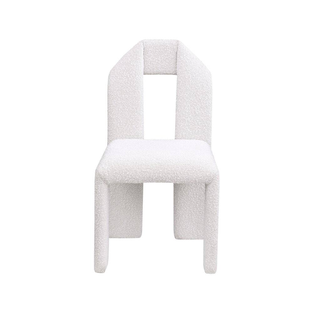 Alt View 1. Meridian Furniture - Bennett Cream Boucle Fabric Dining Chair, Set of 2 - Beige.