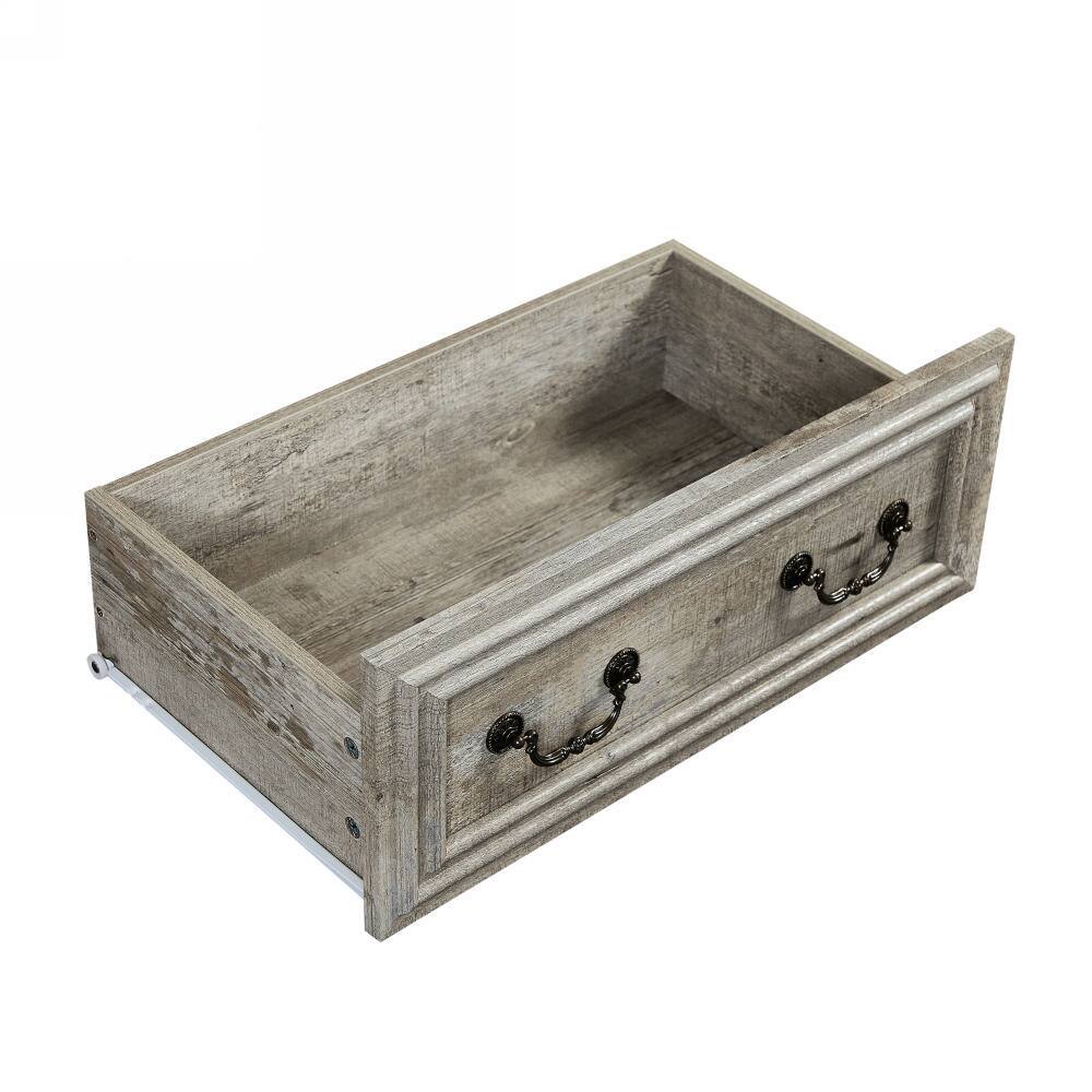 Alt View 4. Spaco - Spaco Farmhouse Rustic 7-Drawer Dresser, Vintage Wood Base, Storage Dressers Organizer for Bedroom Focused - Ancient Oak.