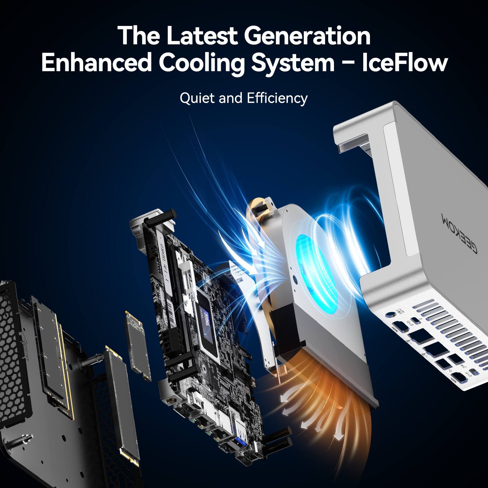 The Latest Generation Enhanced Cooling System – IceFlow  
Quiet and Efficiency