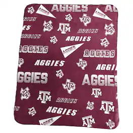 Logo Brands - Texas A&M Aggies 50" x 60" Classic Fleece Blanket - Multicolor