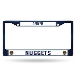 Rico Industries - Denver Nuggets Basketball - Navy Painted Chrome Metal License Plate Frame - Multi