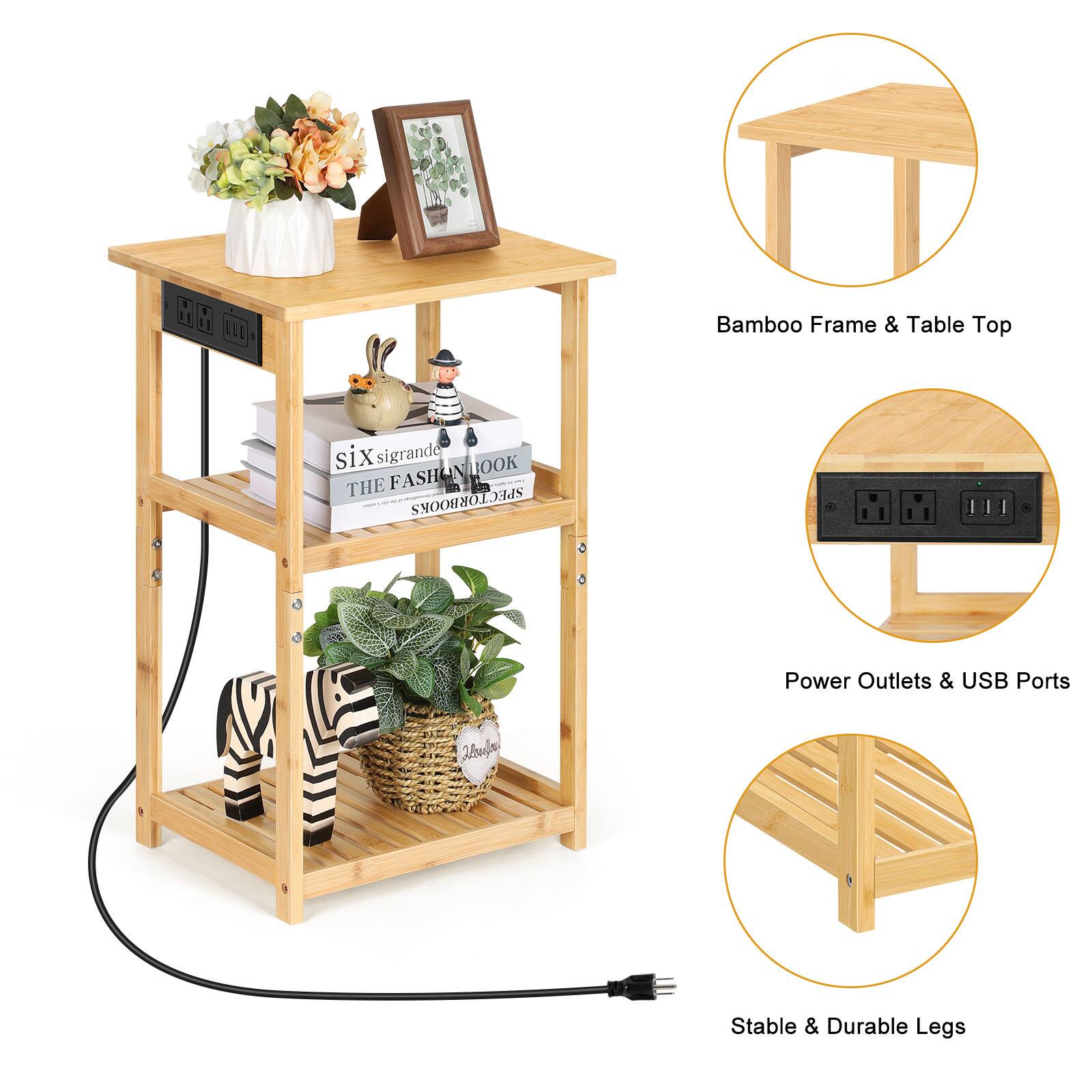LE Bamboo Frame & Table Top  
Six sigrande  
THE FASHUNDOOK  
FASH PECTORBOOKS  
SPEC  
Power Outlets & USB Ports  
Muf Stable & Durable Legs