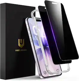UNBREAKcable - 2-Pack Full Coverage Screen Protector Tempered Glass for iPhone 17 - Privacy