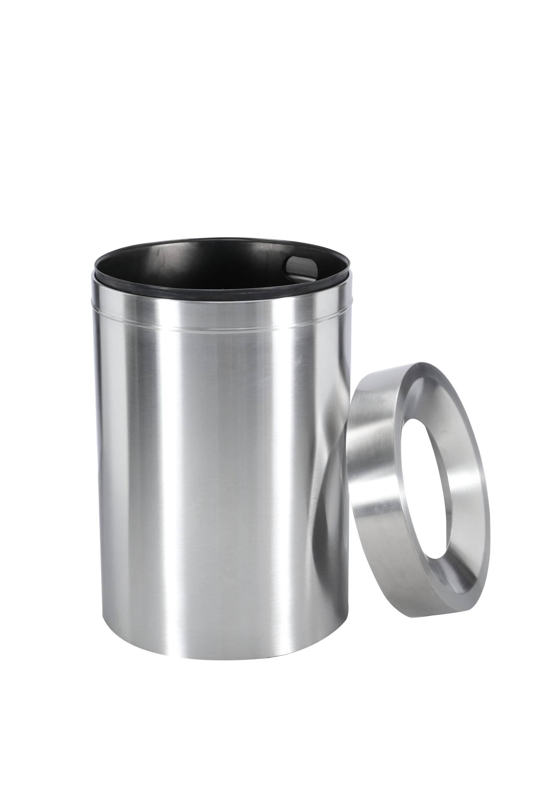 Back. Alpine Industries - 50 Gallon Plastic Insert Trash Can Liner with Handles - Black.