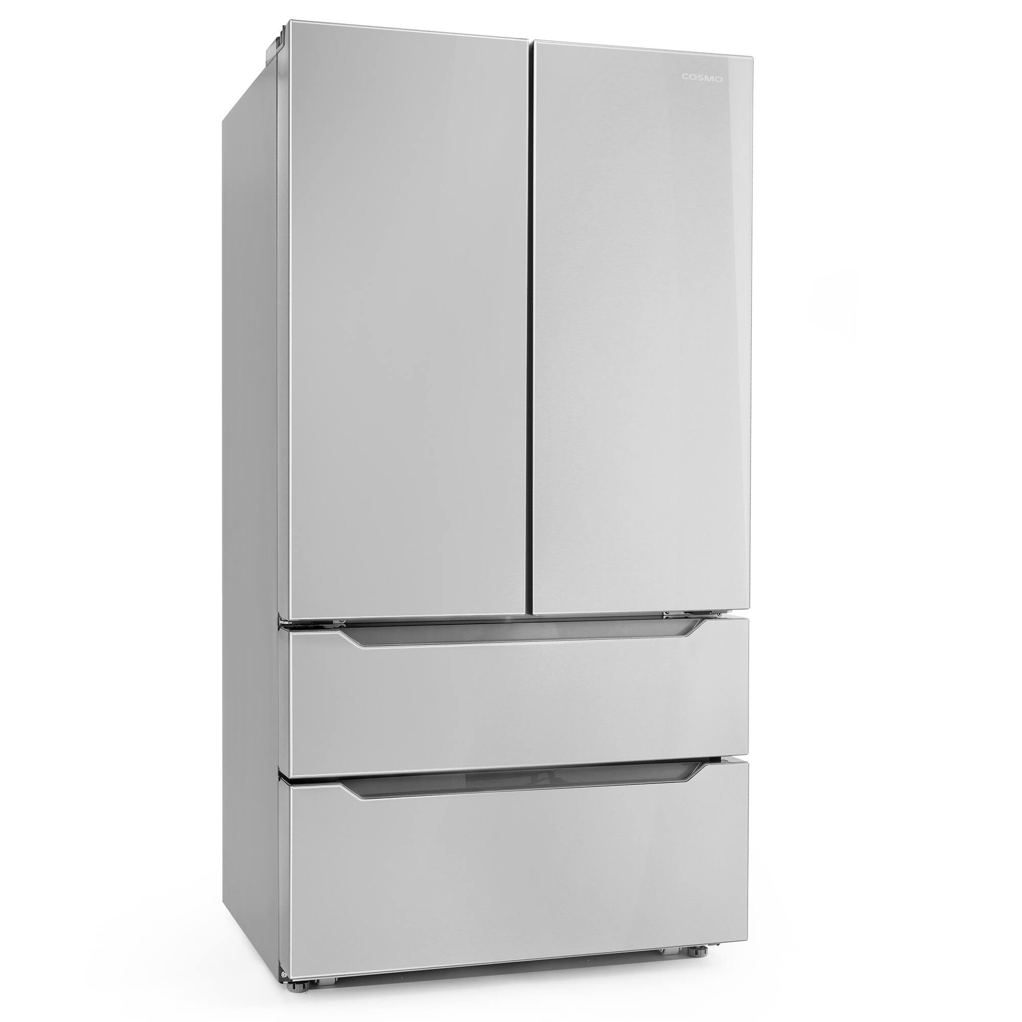 Alt View 1. COSMO - COS-FDR225RHSS 36 in. Lumin Collection 22.5 cu. ft. Counter Depth French Door Refrigerator with Recessed Handles - Stainless Steel.