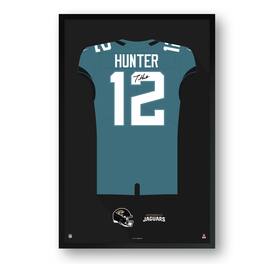 Sporticulture - Travis Hunter Facsimile Signature Framed Jersey Art Print - Blue