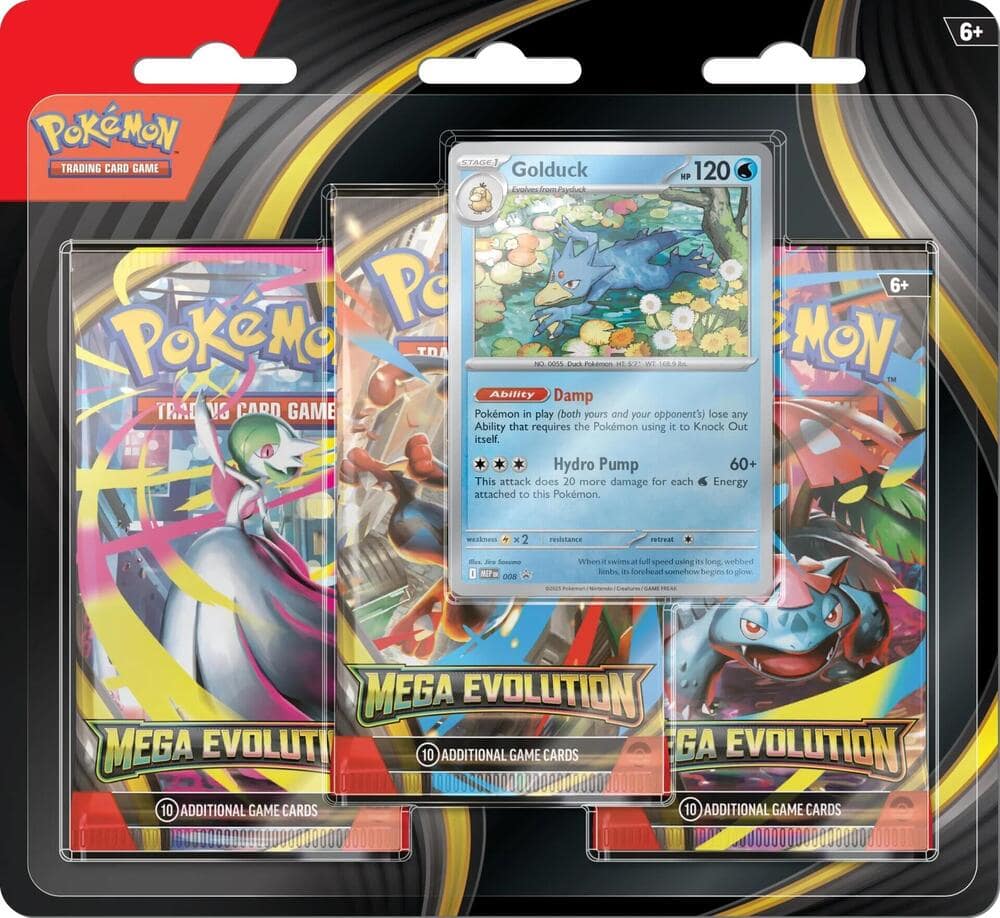 Pokémon - Trading Card Game: Mega Evolution 3 Pack Blister [Golduck]