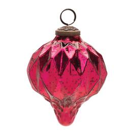 BreeBe - Harliquin Mercury Glass Onion Ornament (Set of 6) - Pink