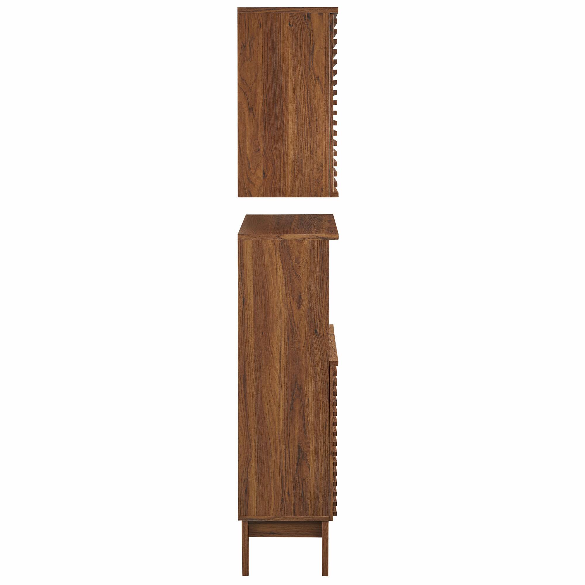 Alt View 4. Modway - Render Bathroom Cabinet Set by Modway - Walnut.