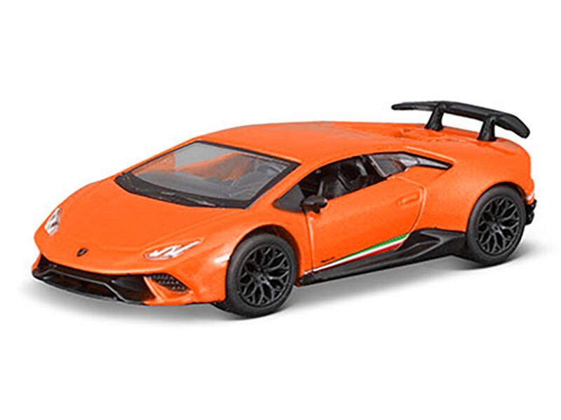 Angle. Maisto - Lamborghini Huracan Performante Orange "Speed Icons" Series 1/64 Diecast Model Car by Maisto - Orange.