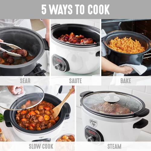 5 WAYS TO COOK

- SEAR
- SAUTE
- BAKE
- SLOW COOK
- STEAM