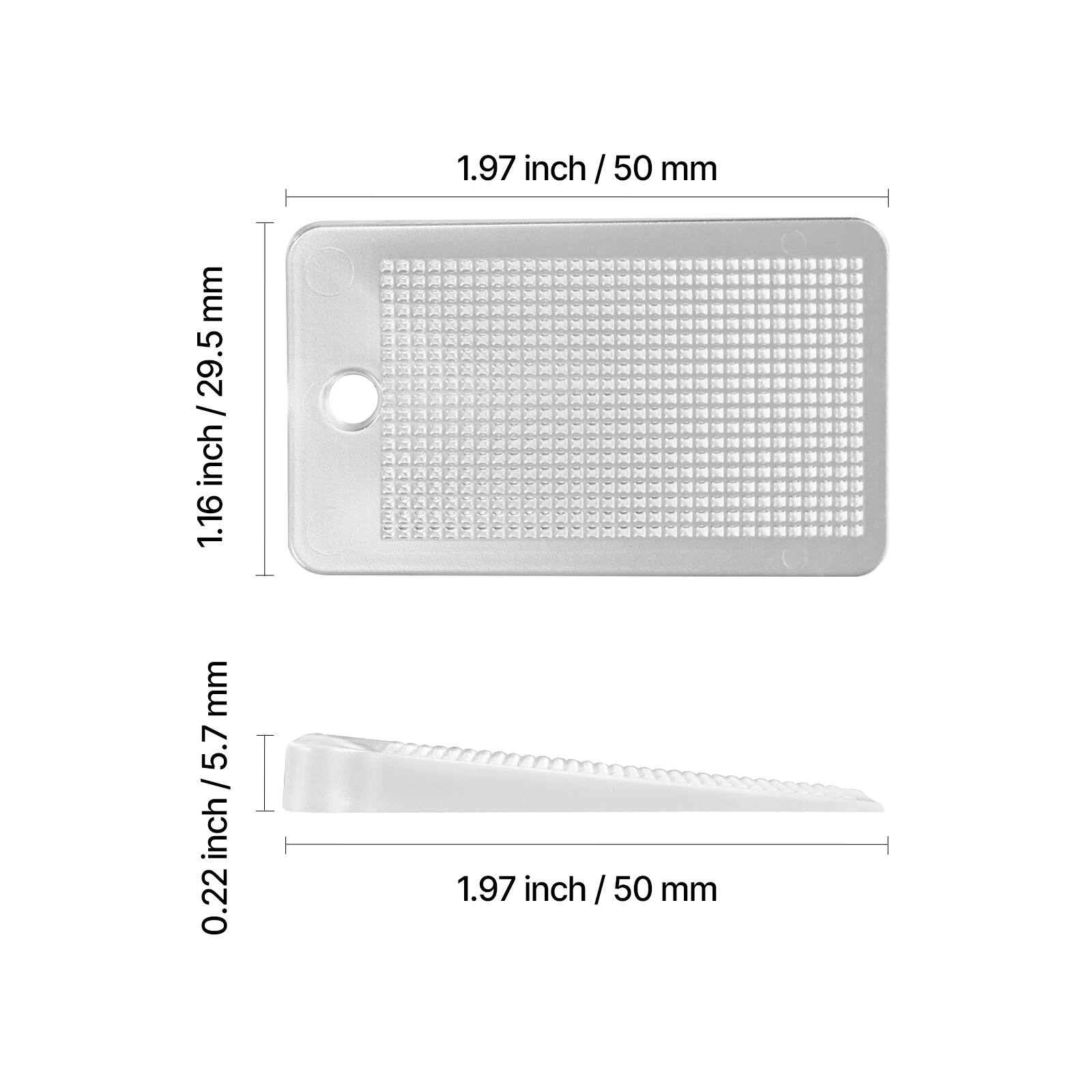 1.97 inch / 50 mm  
1.16 inch / 29.5 mm  
0.22 inch / 5.7 mm