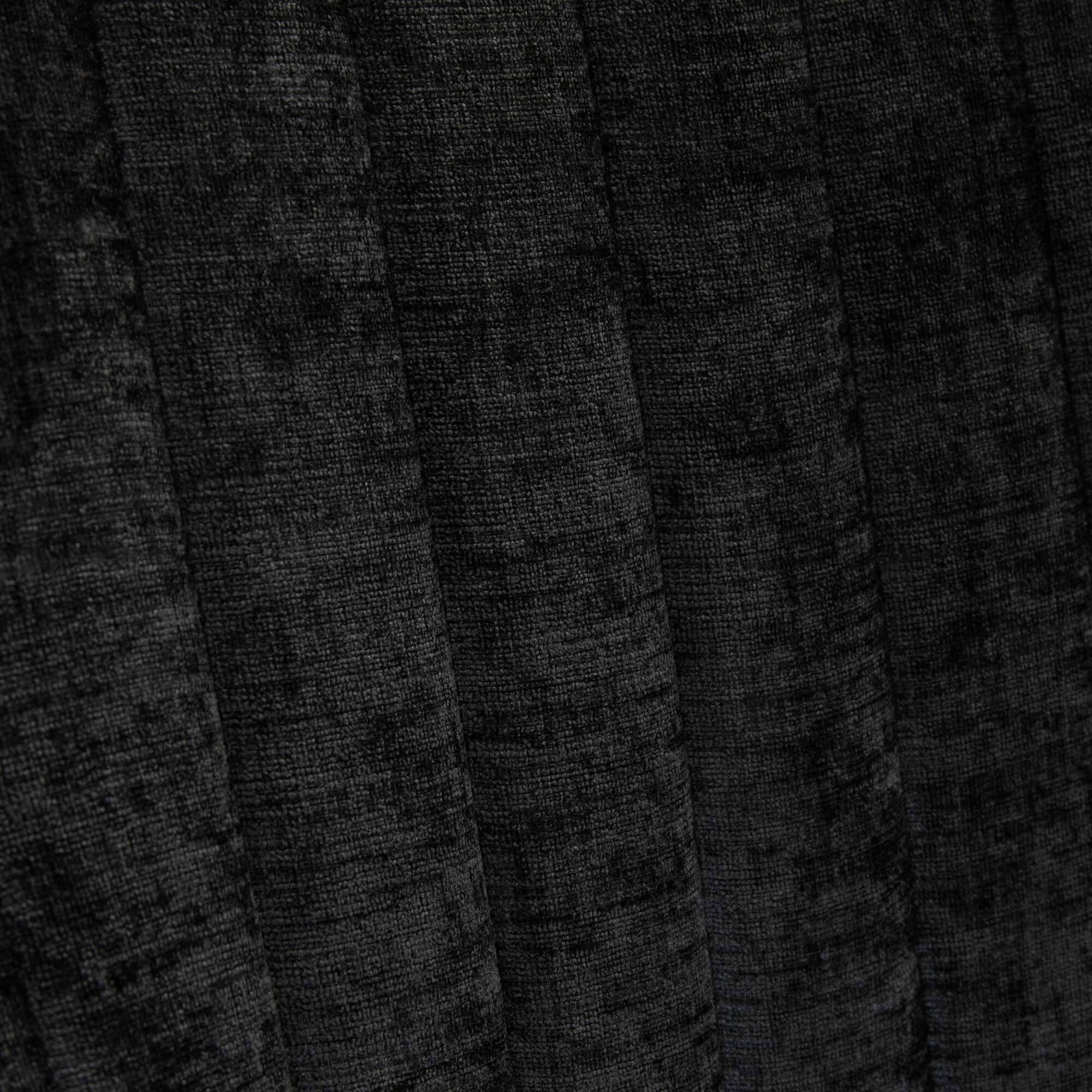 Alt View 7. Tiramisubest - 2-Piece Rayon Cloth Flocking Chenille Dining Chairs,Fabric Upholstered Chair with Golden Stainless Steel Legs(Black) - Black.