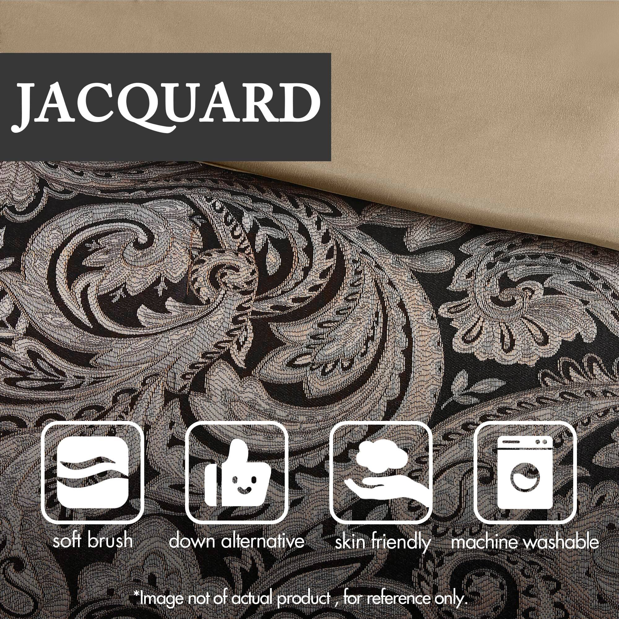 NICHOLAS KLEIN Aubrey Cozy Comforter Set Faux Silk Jacquard Paisley ...