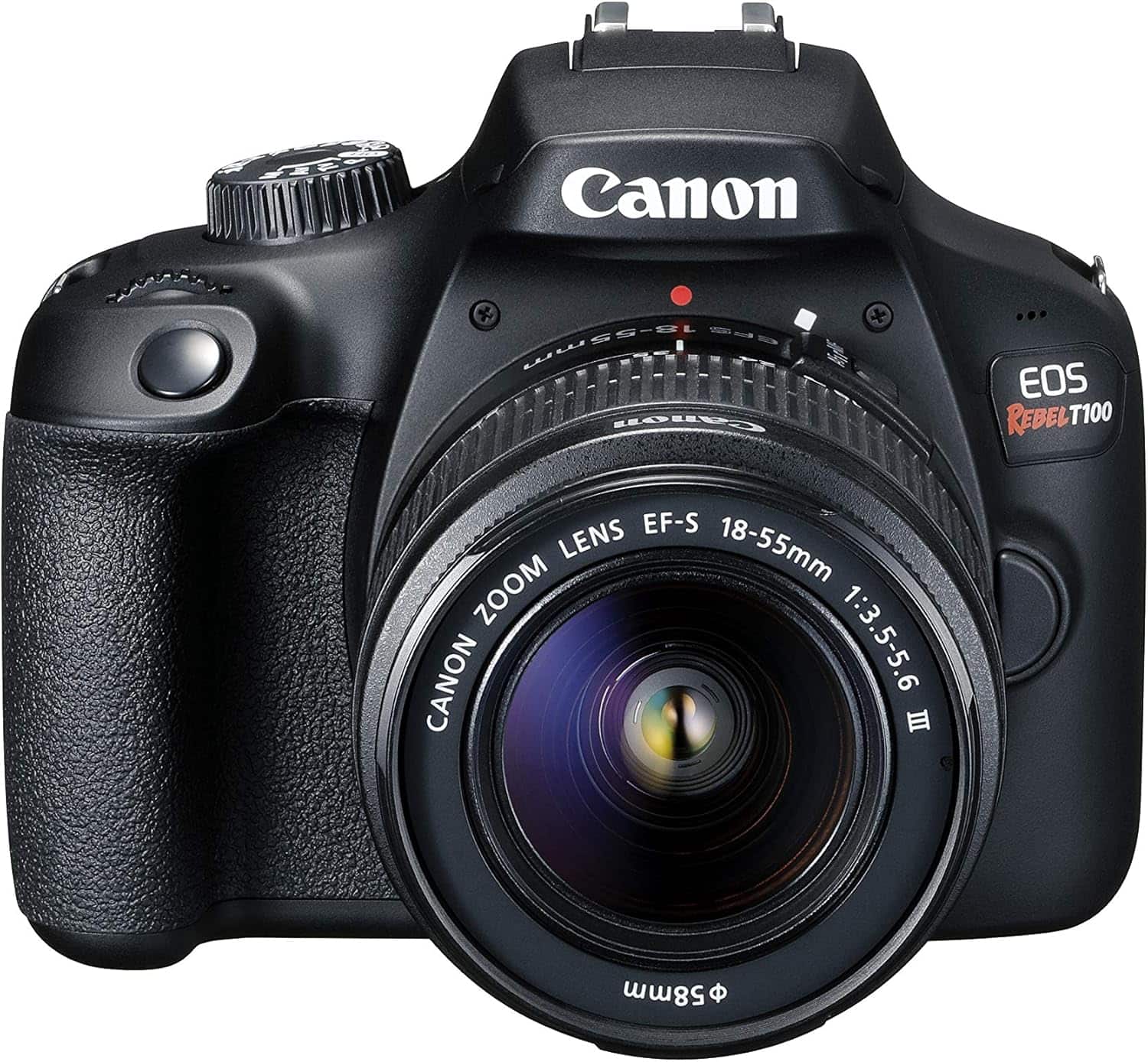 Canon EOS Rebel T100 DSLR Camera with EF S 18 55mm f/3.5 5.6 III