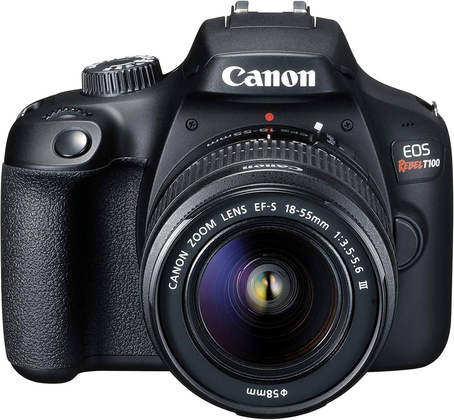 Canon EOS Rebel T100 with EF-S 18-55mm f/3.5-5.6 III Lens