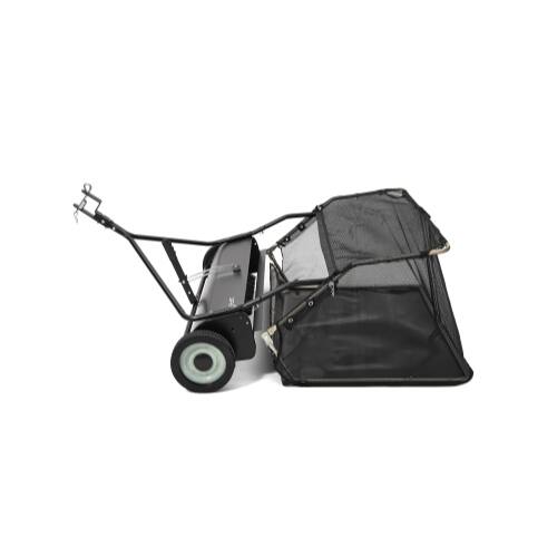 Alt View 6. Dapper Supply - 42" Tow Behind Lawn Sweeper 25 cu. ft. bag - Black.