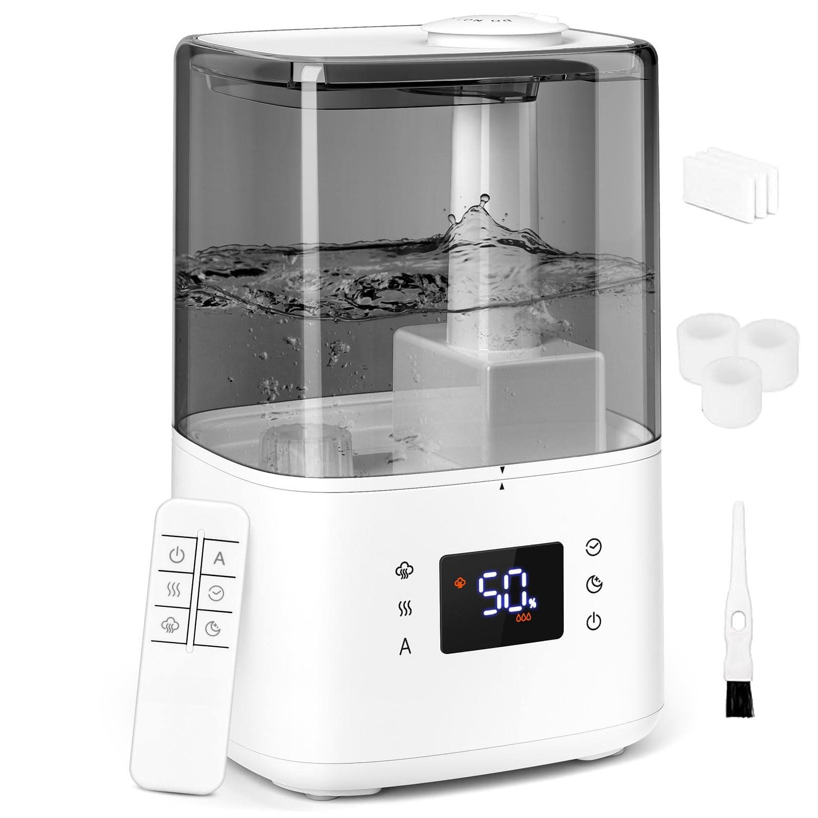 Stylel Star - Diffuser with Ultrasonic, Remote Control, Cool Mist, Timer - Warm Humidifiers Bedroom