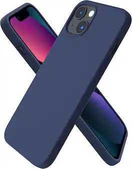 Ornarto - Compatible with iPhone 13 Case 6.1", Slim Liquid Silicone 3 Layers Full Covered Cover - Navy Blue