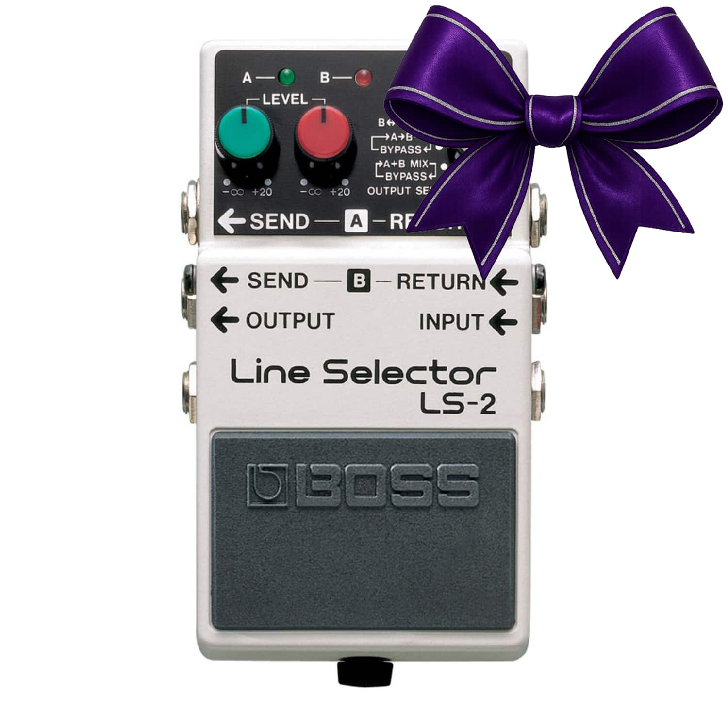 BOSS - LS-2 Compact Line Selector Pedal with Level Control and Six Looping Modes
