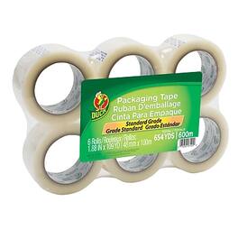 Duck - Standard Heavy Duty Packing Tape, 1.88" x 110 yds., 6/Pack - Clear