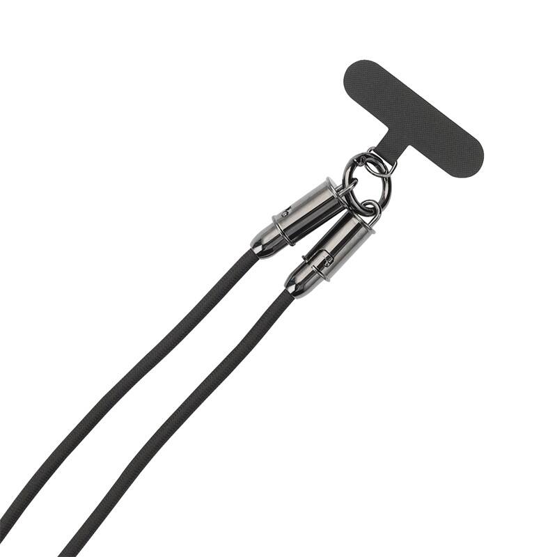 Alt View 1. Mybat - MyBat Tether Crossbody Strap + USB-C Charging Cable(L=4.2 FT) - Black - Black.