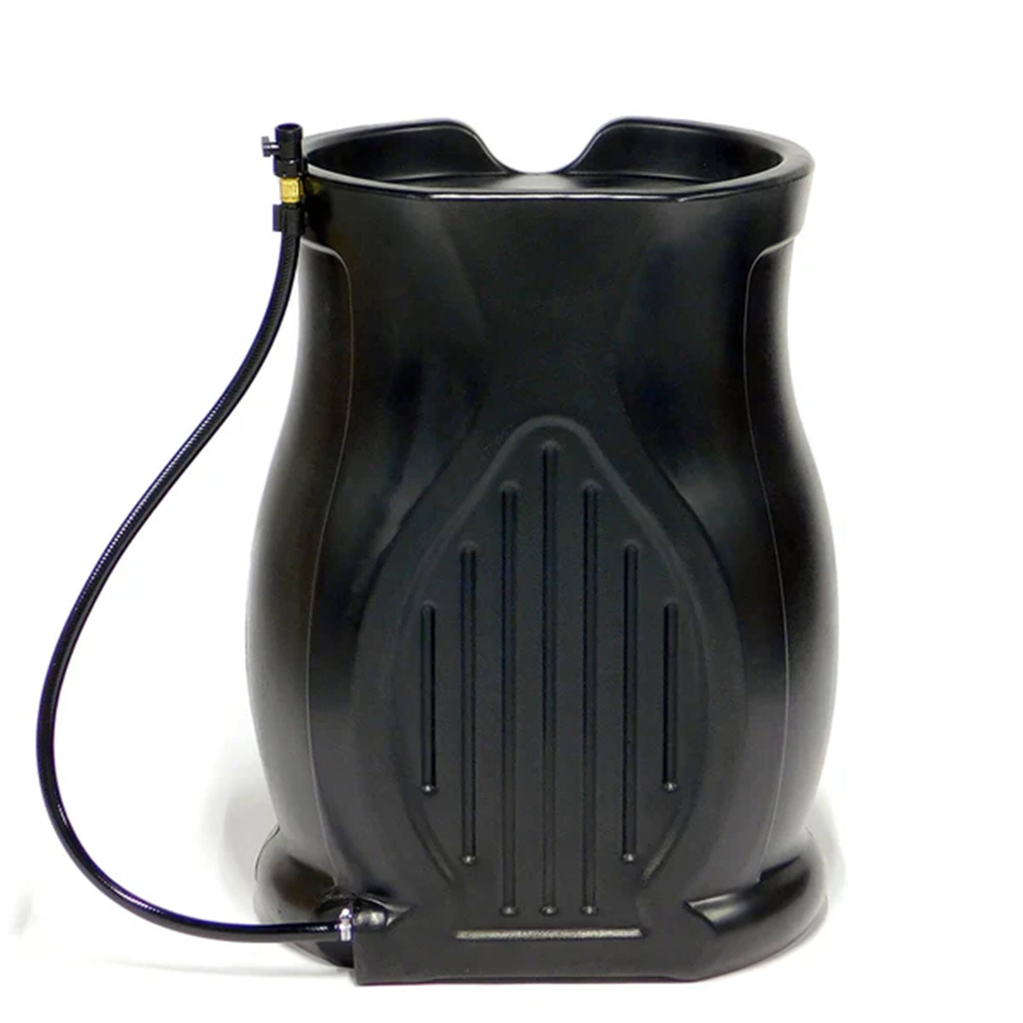 Alt View 5. FCMP Outdoor - FCMP Outdoor Catalina 45 Gallon Water Catcher Rain Barrel w/ Flat Back, Black - Black.