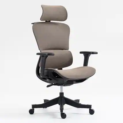 Front. Boyel Living - High Back Ergonomic Mesh Adjustable Office Chair Brown - Brown.