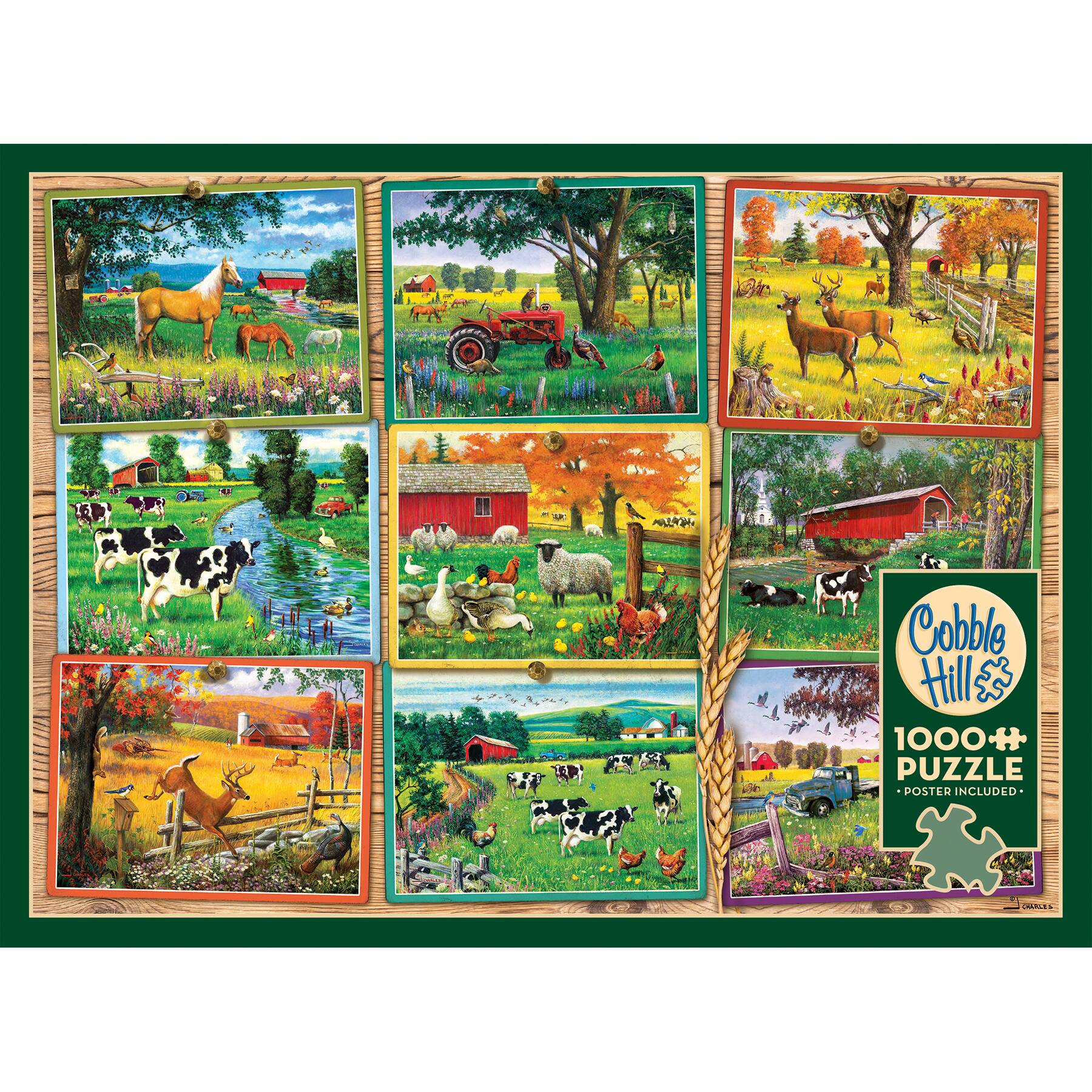 A Cobble Hill 1000+ Puzzle Poster is included.