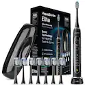 Elite Rechargeable Electric Toothbrush Set - ADA Accepted, 5 Modes, Travel Case, 8 Brush Heads