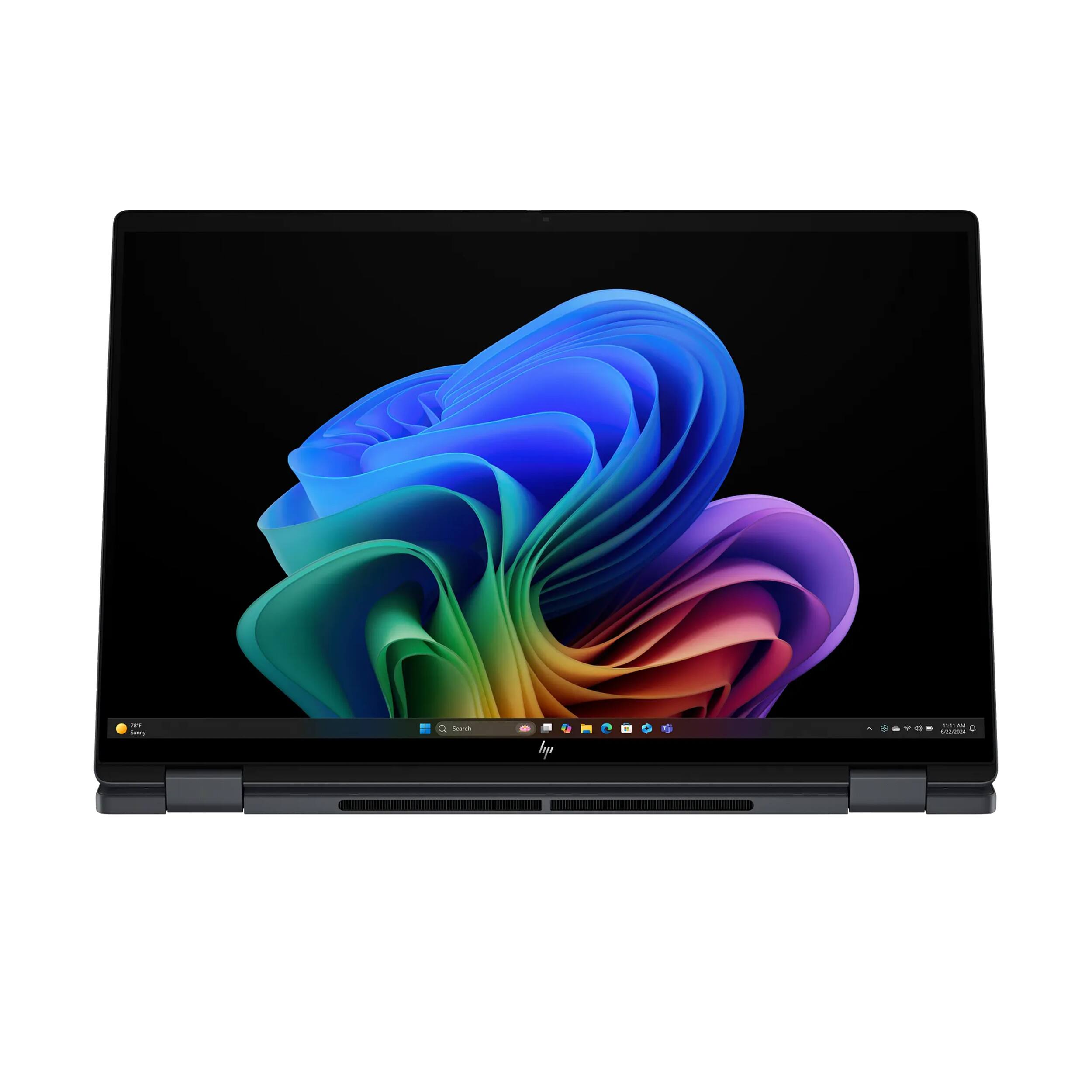 Alt View 2. HP - HP OmniBook X Flip 16" 2K Touch 2-in-1 Laptop,Intel Ultra 7 256V,16GB RAM,1TB SSD+1TB Dock Set,Backlit,Win 11,Gray - Gray.