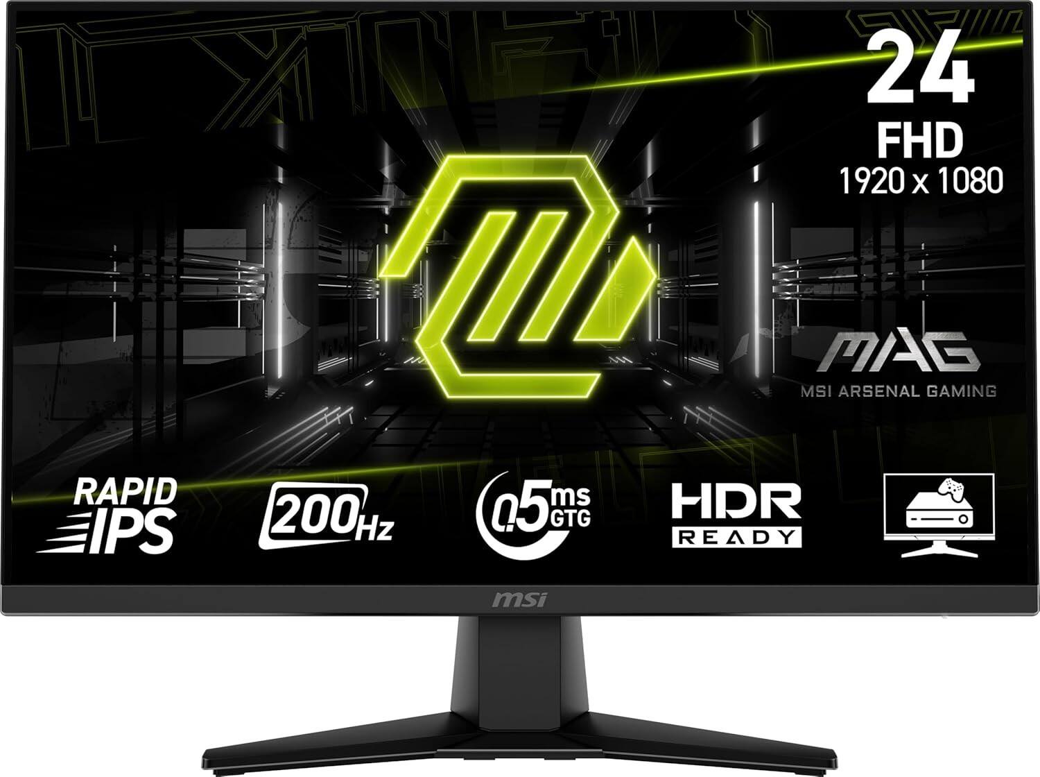 24 FHD 1920 x 1080 MSI MAG ARSENAL GAMING RAPID IPS 200Hz 0.5ms GTG READY HDR