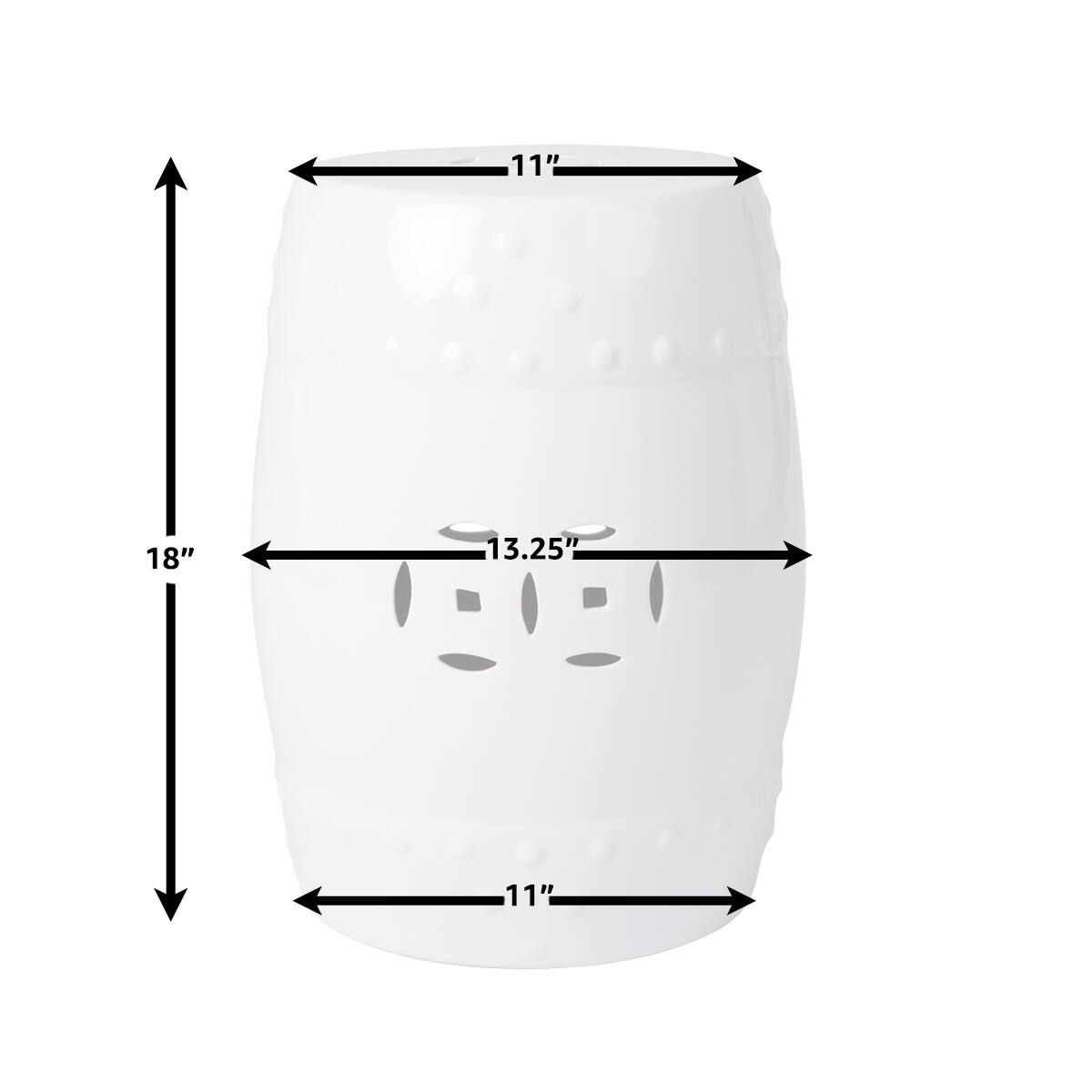 Alt View 15. Patio Sense - Double Medallion Ceramic Garden Stool.