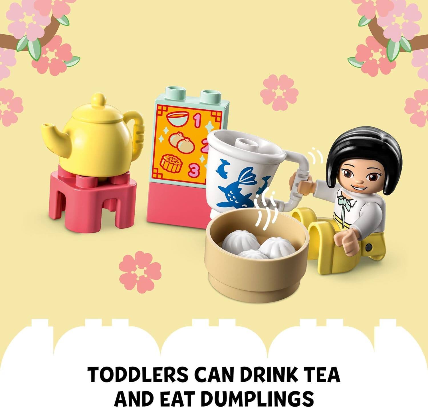 TODDLERS CAN DRINK TEA AND EAT DUMPLINGS