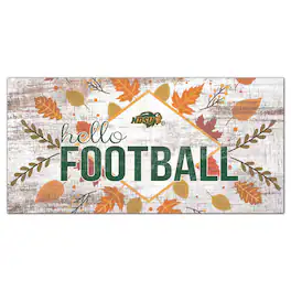 Fan Creations - NDSU Bison 6'' x 12'' Hello Football Wall Art - White