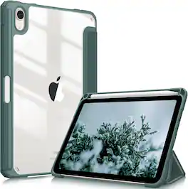 Fintie - Clear Case for iPad mini 7th Generation (A17 Pro) / mini 6 8.3" Slim Hybrid, Shockproof Hard PC Back Cover - Midnight Green